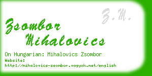 zsombor mihalovics business card